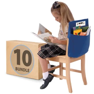 Bundle of Seat Sack® Single Pocket – Classroom Chair Pockets Storage Organizers
