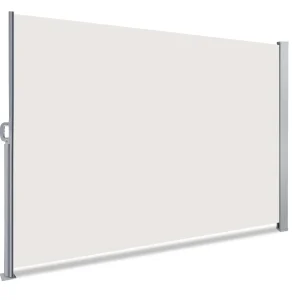 VOUNOT 1.4 x 3 m Side Awning Retractable, Privacy Screen for Patio, Garden, Balcony, Terrace, Beige
