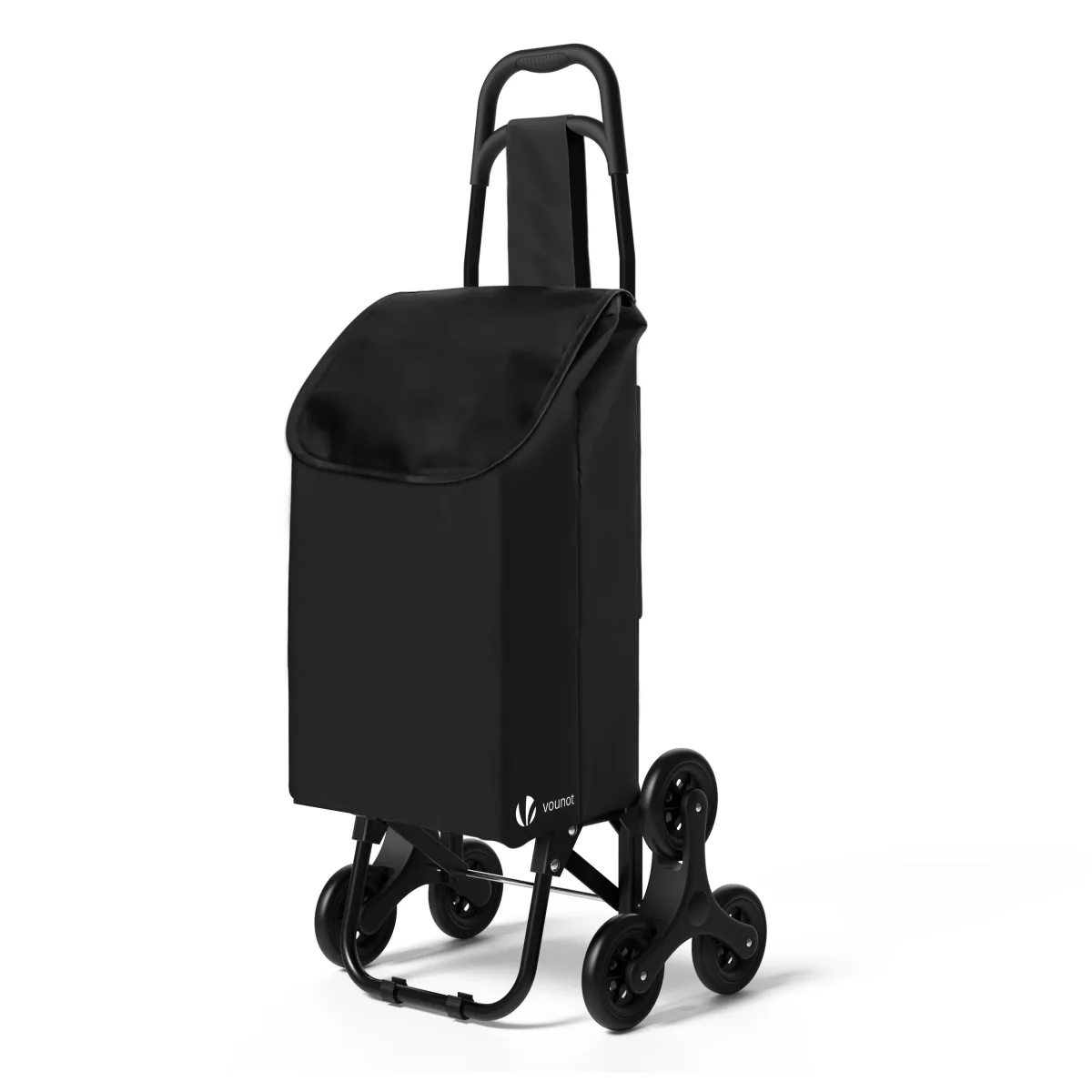 VOUNOT 6 Wheels Stair Climbing Shopping Trolley, 32L Black - Image 2