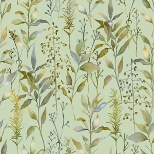 Aberduna 1.4m Wide Width Wallpaper (By The Metre) Sage