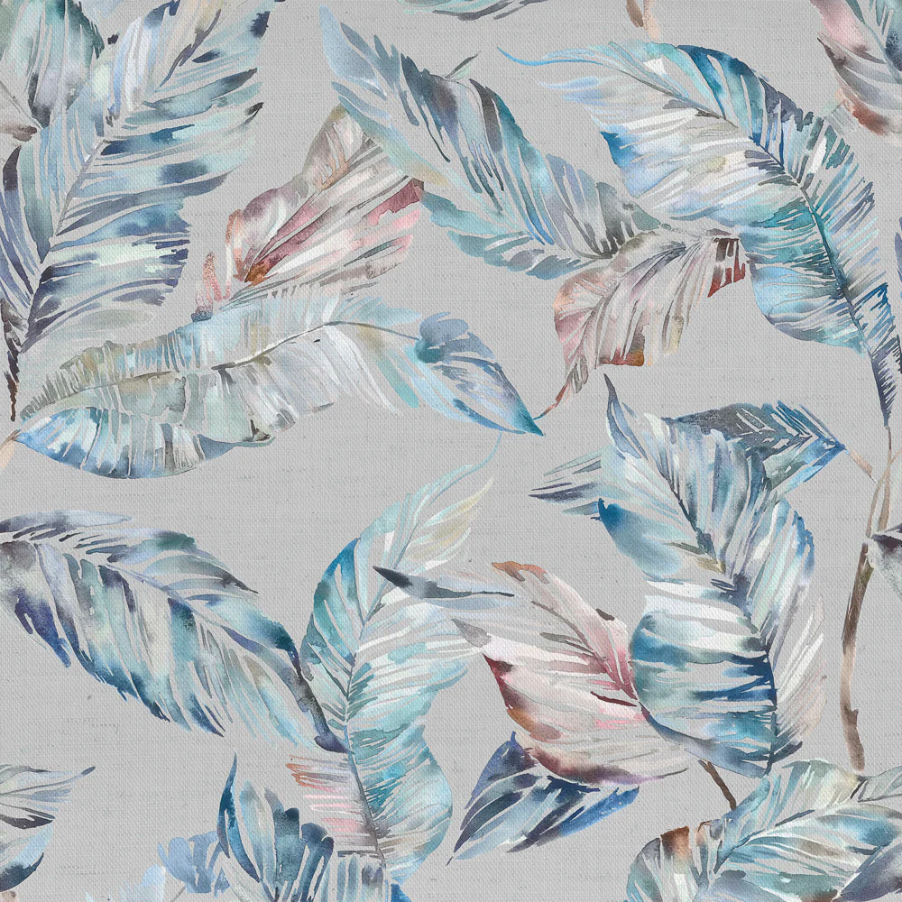 Mizuna Printed Fabric (By The Metre) Cobalt - Image 2