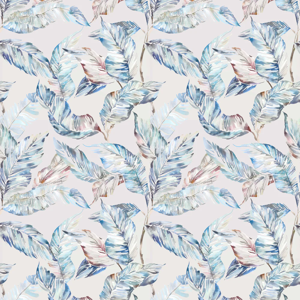 Mizuna Printed Fabric (By The Metre) Cobalt - Image 3