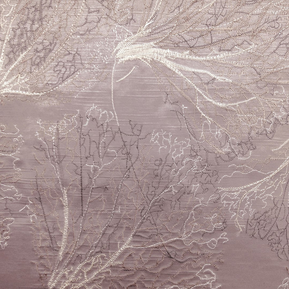 Sitara Embroidered Satin Fabric (By The Metre) Quartz