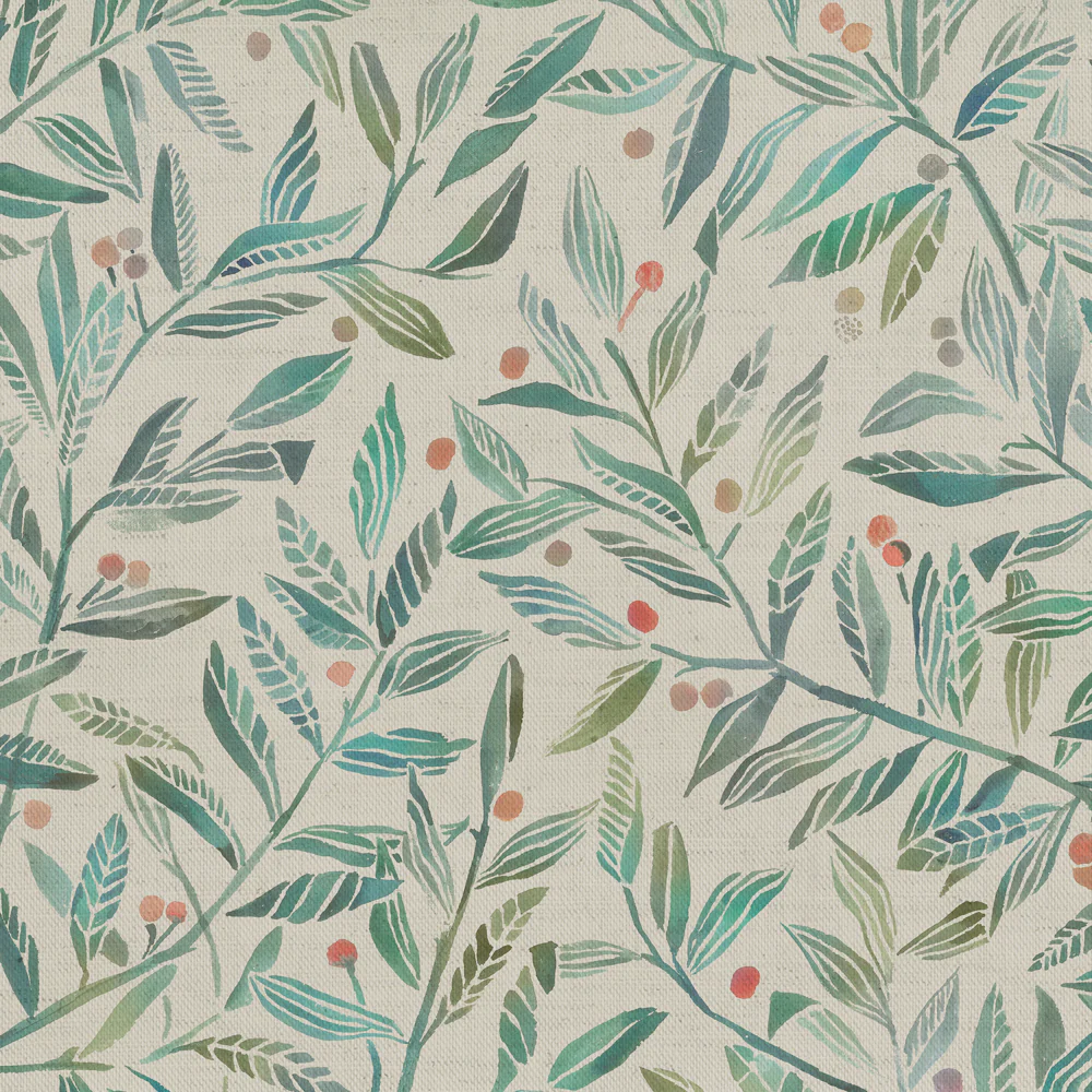 Torquay Printed Cotton Fabric (By The Metre) Pomegranate