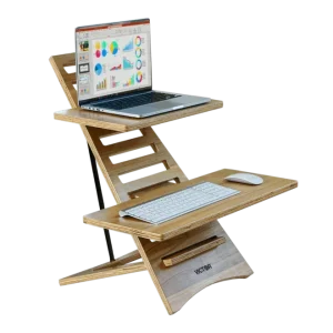 VICTOR® High Rise™ Acacia Laptop Monitor Riser